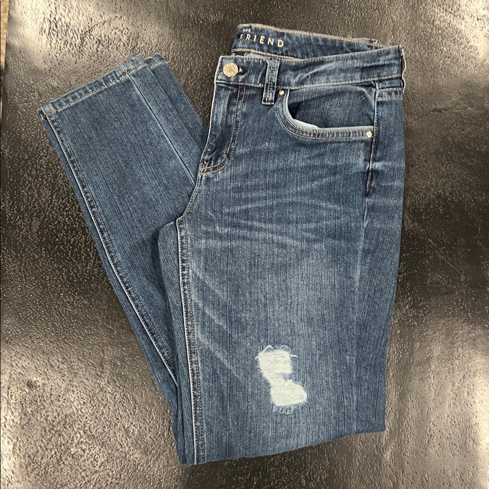 White House Black Market The Girlfriend Distressed Jeans Size 4 - Picture 12 of 12